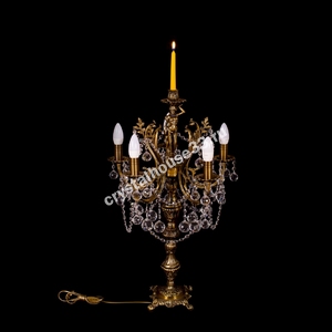 Настольная лампа бронза 5 ламп, подвес шар
